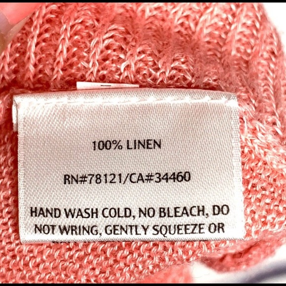 Eileen Fisher Open Front Linen Waterfall Cardigan Pink 1X - Picture 4 of 4